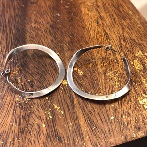 Sterling silver hoops